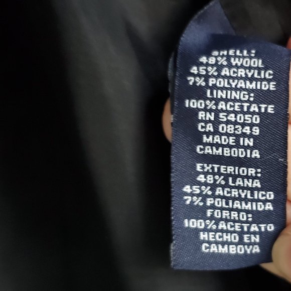 Vintage Women's Wool Blazer Jacket Zip Up Woven Knit Grey White Tweed JONES NY - Picture 10 of 10